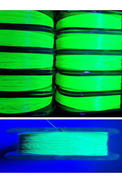 Hazır Çapari Kombini Boru Sim Ultraviyole Uv Neon Fıstık Yeşili Makara