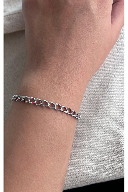 soleah Classic Vip Steel Chain ​​Bracelet Silver 19-21cm- Trendyol