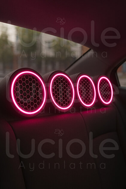 luciole RGB Neon LED Hoparlör Kapağı Seti – 4'lü 20cm | RF