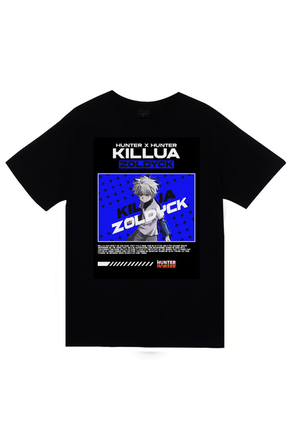 Hunter X Hunter Anime Printed Unisex 100% Cotton Black T-Shirt