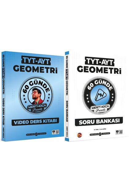 60 Günde TYT-AYT Geometri Video Ders Kitabı & Soru Bankası Seti Mert Hoca