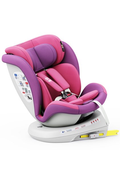 Столче за кола TWT Plus iSize Buf Boof UnicornPink isofix 360 въртящо се положение за сън Top Tether 40-150 см