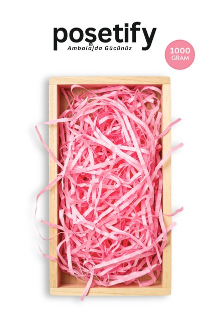 Premium Crinkle Paper Filler – 1000 Gr | Pink | Aesthetic Packaging | Protective Wrapping Paper