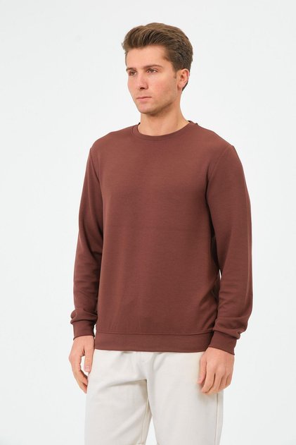 Men's Oversize Crew Neck Sucuba Sweatshirt