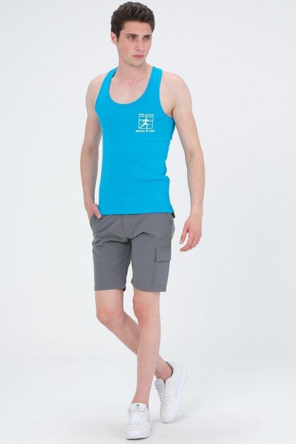 Men's Swimmer Cut Sports Tank Running Athlete Tank Top