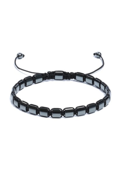 Hematite Bracelet - Pavle Bright Grey Bracelet - Design Bracelet 6mm Adjustable
