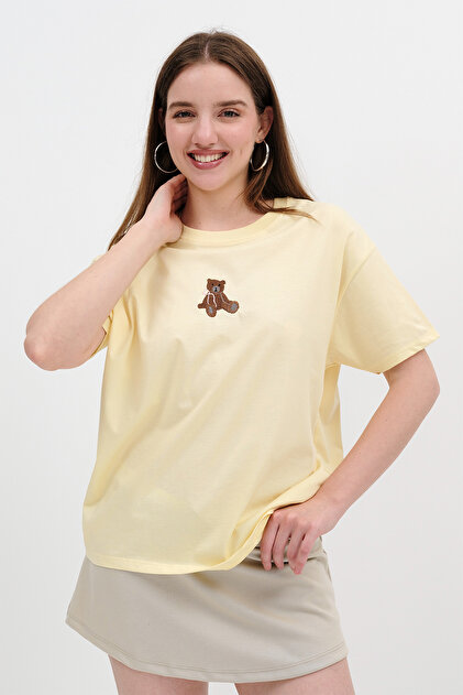abichanさま専用 Addax Ayıcık Baskılı T-shirt P10434-W9 - Fiyatı, Yorumları