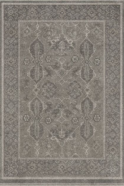 Mosso Antique Look Gray Patterned Woven Base Vintage Decorative Carpet Mosso106