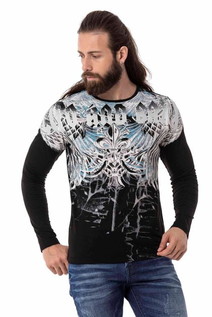 Cl516 Royal Patterned Thin Sweatshirt