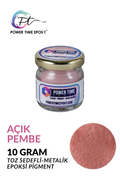 Sedefli Metalik Toz Pigment Boya 10 gram / Açık Pembe / Epoksi Için