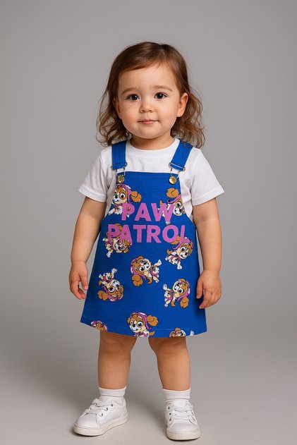 Paw Patrol Printed Gabardine Fabric Girls' Dress