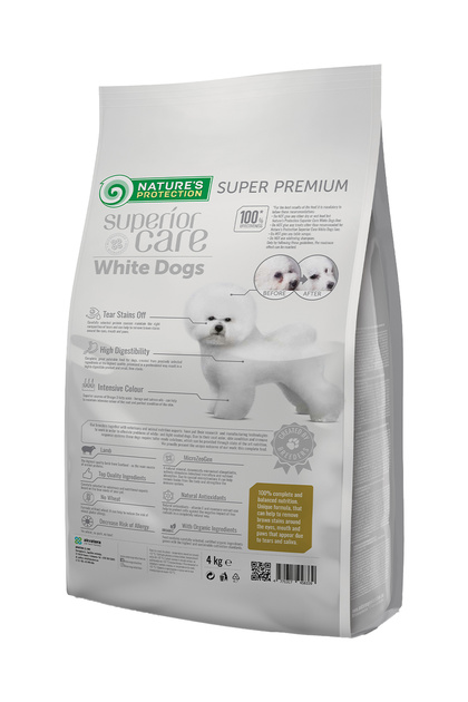 Nature's Protection Superior Care Beyaz Tüylü Köpekler Için Kuzulu