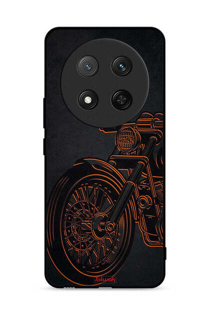 غطاء حماية لهاتف Honor X9c 5G بتصميم دراجة كلاسيكية