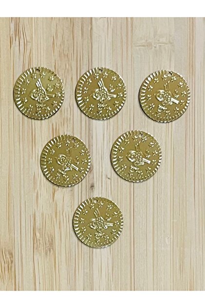 Öztürk Ince Metalik Kaplama Tuğra Plastik Pul 20mm. Tahmini 100