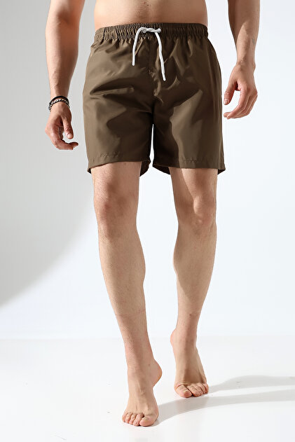 Khaki Color Men's Swim Shorts