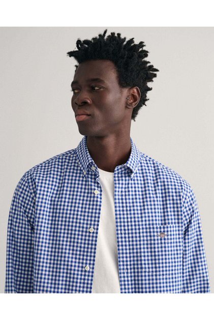 Regular Fit Gingham Poplin Shirt