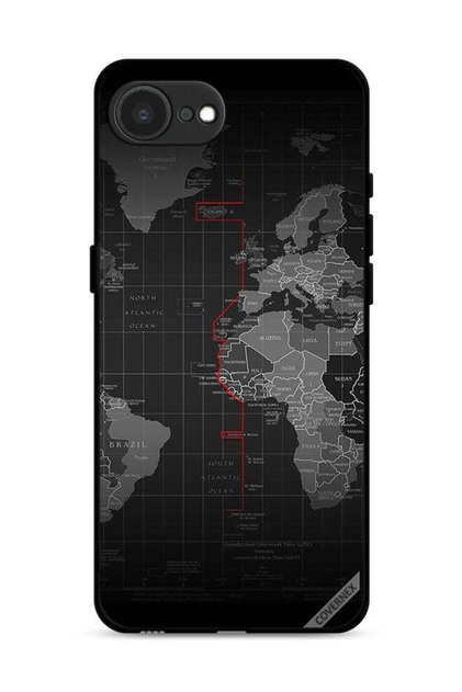 غطاء حماية لجهاز Apple iPhone 16e بتصميم خريطة العالم