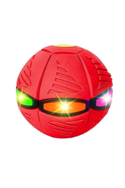 Jucărie cu minge magică EZGETOP®, cu 6 LED-uri, tip OZN, roșie