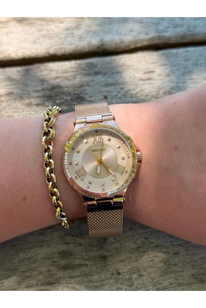 Rosegold Moving Wicker Cord Steel Color-Changeable Women's Watch