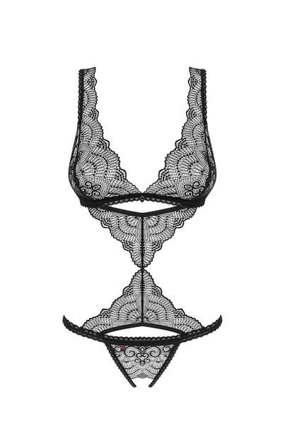 Body Firella cu deschidere, negru, L/XL