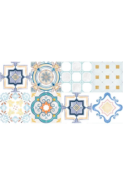 Tile Patterned Tile and Tile Sticker (10X10 cm 20 Pieces)