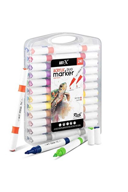 AROS DOUBLE NEX とMANKAI セット　AKパンチ2.4おまけ Rich Artx Acrilic Marker Duo 24'lü Akrilik Kalem Seti / - Fiyatı