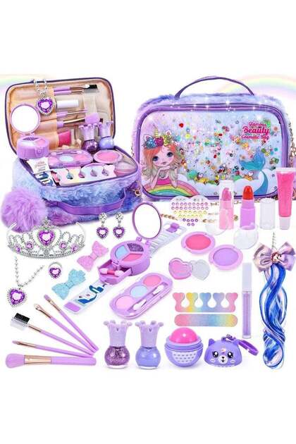Kids Makeup Kit for Girls, Unicorn Makeup Set, Real Washable Make up Kit for Little Girl Princess