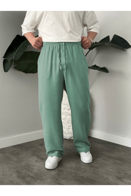 Men's Muslin Fabric Summer Linen Trousers