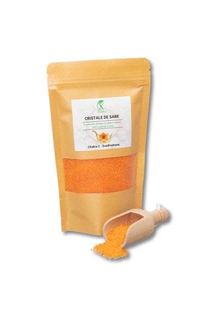 | CRISTALE DE SARE DE MARE ÎNNOBILATE CU ULEIURI ETERICE 100% NATURALE ȘI PURE | CHAKRA 2