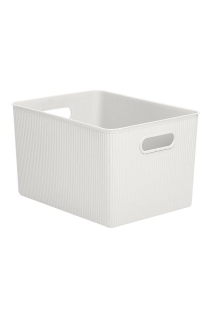 Impact Resistance Vertical Wavy Design Rectangular Multipurpose Storage Basket 22 Liter
