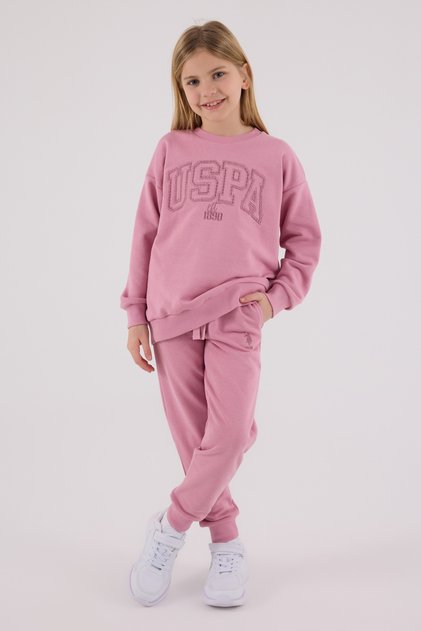 Licensed Girls' Top and Bottom 2 Piece Tracksuit Set