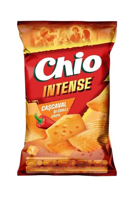 Chipsuri intense cu gust de branza picanta 3x 130g