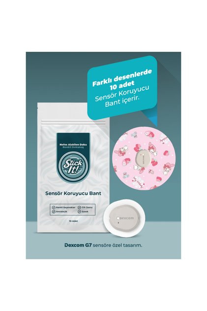 Dexcom G7 Sensör Koruyucu Bant – Kitty Kuromi