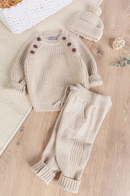 Beret Knitwear Winter Baby Boy Set