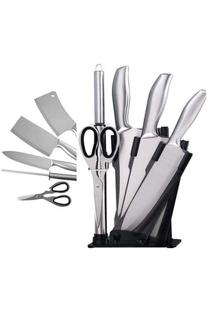 Premium 6-Piece Stainless Steel Kitchen Knife Set with Acrylic Stand