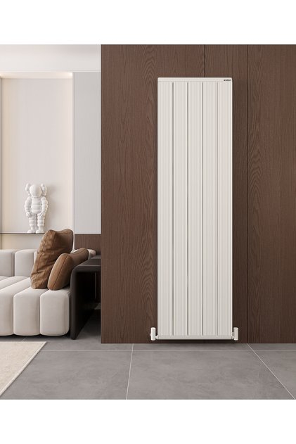 Nilüfer Alüminyum Dikey Radyatör 800x500 mm Kumlu Beyaz