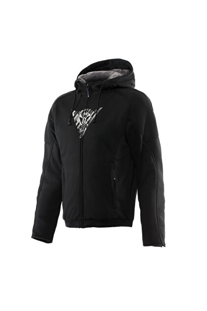 Dainese Bovisa Safety Korumalı Motosiklet Hoodie Ful Zip Black Wht
