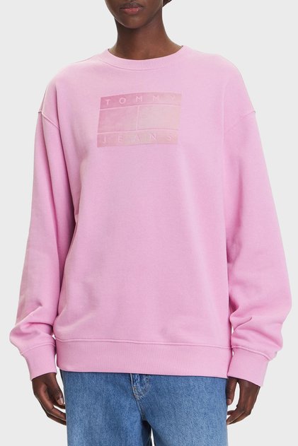Logo Baskılı Pamuklu Relaxed Fit Bisiklet Yaka Sweat SWEAT DW0DW21396 U06