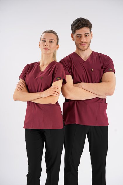 موديل Dr.Greys من الليكرا للممرضات والأطباء من Dr.Greys، قميص علوي بأكمام خفاش للجنسين