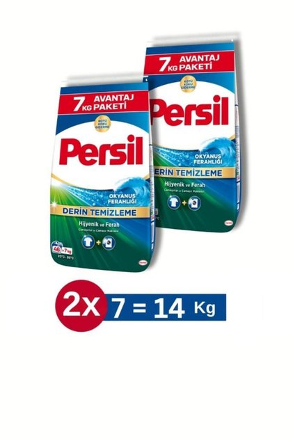 Okyanus Ferahlığı Toz Çamaşır Deterjanı 46 Yıkama 7kg 2'li Set