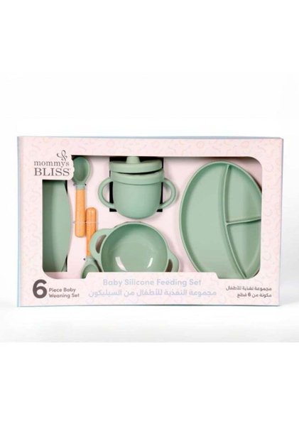 Silicone Baby Feeding Set, 6-Piece, BPA-Free, Dishwasher-Safe