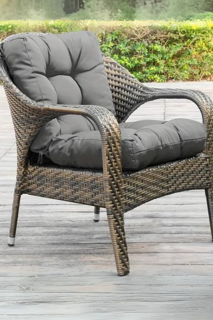 PERNEA PENTRU SCAUN BAMBUS 53X106 CM ANTRACIT GRIS