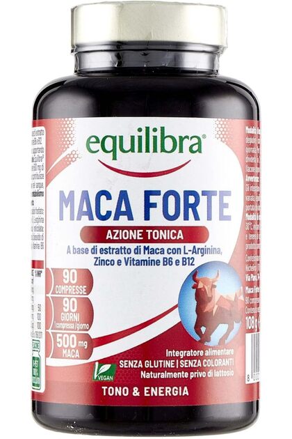 Maca Forte cu L-Arginină, Zinc, Vitamina B6 și B12 - Pentru Stres, Oboseala, 90 comprimate