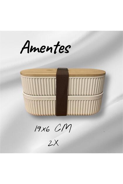 2-Piece Wooden Lid Lunch Box Size in the Image