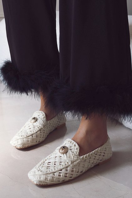 Basic mesh knit square toe women's loafer slip-on ballet flats Mary Janes