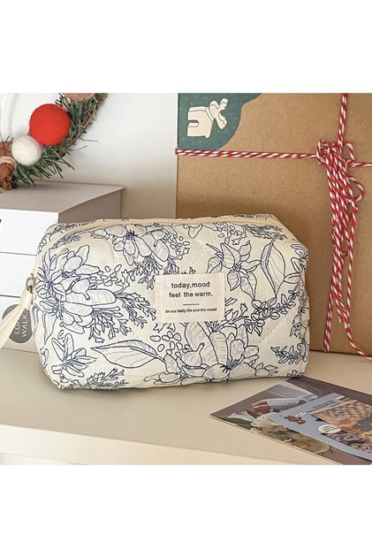 Small Wholesale Vintage Flower Women Cosmetic Bag Portable Zipper Makeup Travel Organizer Female Han