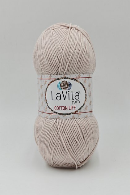 Cotton Life Hand Knitting Yarn 50% Cotton 50% Acrylic 100Gr (1013 Stone)