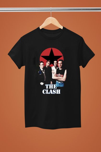 تيشيرت روك من القطن المطبوع بأكمام قصيرة وقصة عادية من THE CLASH