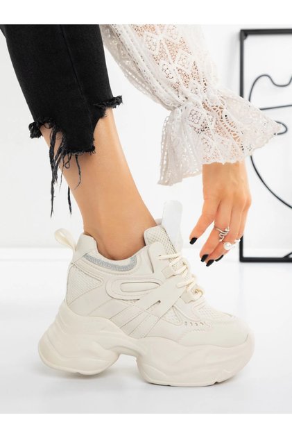 Pantofi Sport Dama cu Platforma 3AL103 Bej