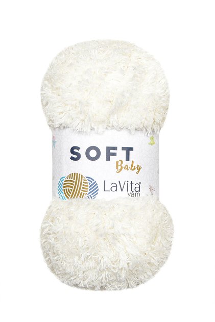 Soft Hand Knitting Yarn 100% Soft Polyester 100Gr (1011 Cream)